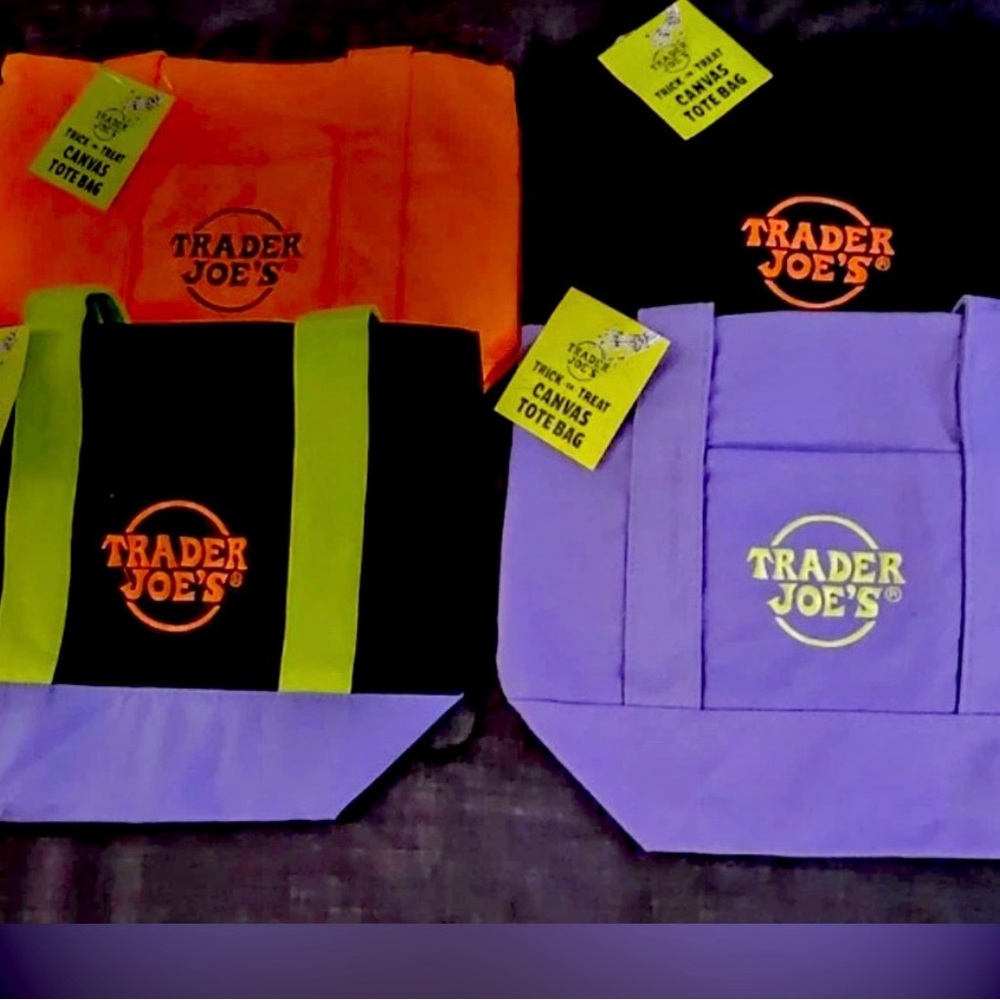 Trader Joe's Canvas Tote Bags Set